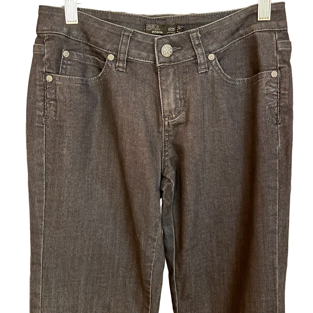 Prana Black Skinny Denim Jeans Short Inseam 0/25 - Picture 3 of 6